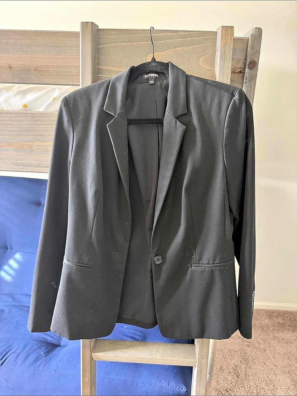 Express One Button Blazer Women's Black Size 10